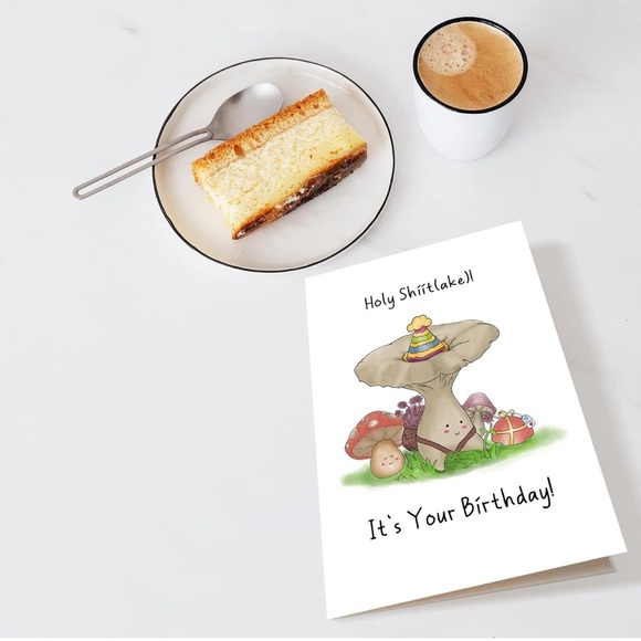 Holy Shiitake It's Your Birthday Greeting Card, NWOT - Picture 3 of 11